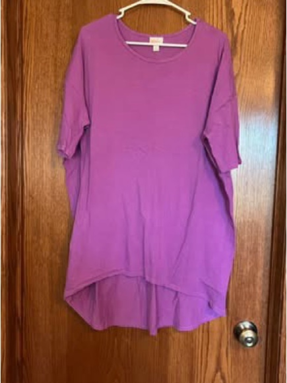 LuLaRoe Lavender High-Low Short Sleeve Tunic
